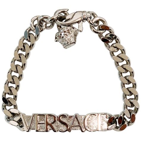 versace silver bracelet|versace women's silver necklaces.